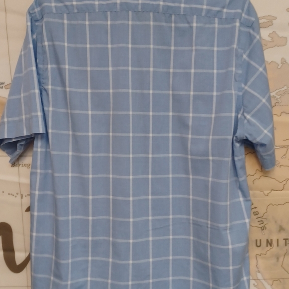 JOSEPH ABBOUD Men  SIZE L. Men's Blue Checkered Shirt - Picture 3 of 6